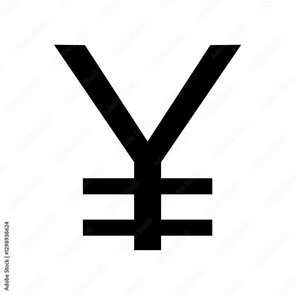 Obraz premium World currency Yen. Vector image