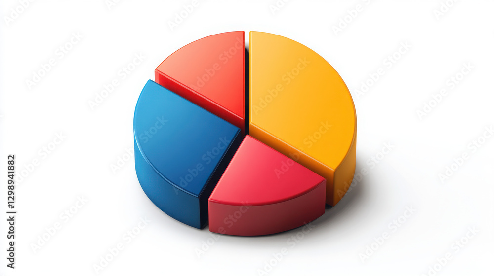 Flat pie chart icon in one block colour as an illustration on a white background. Flat pie chart icon in one block colour as an illustration on a white background.
