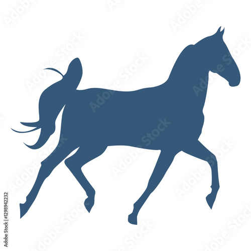 horse trotting silhouette.