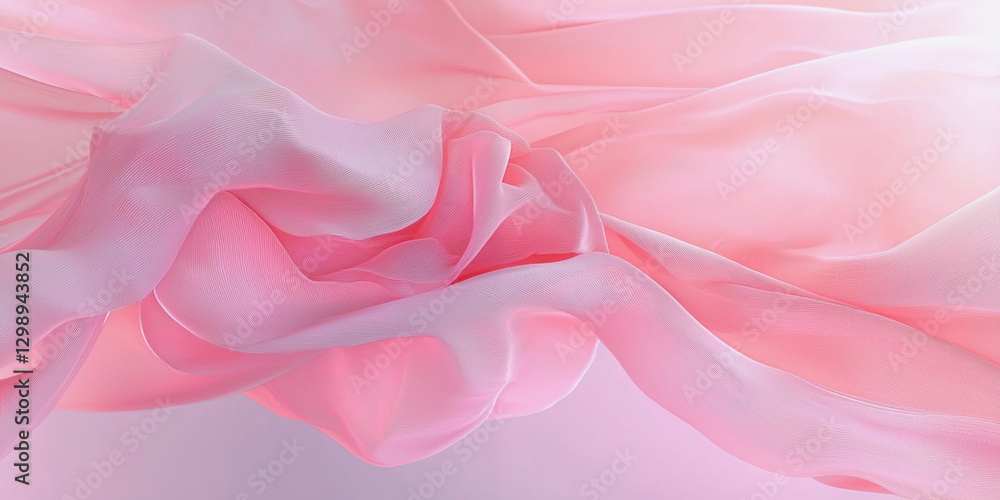 Fototapeta premium Abstract pink background. Imitation of fabric texture, soft folds
