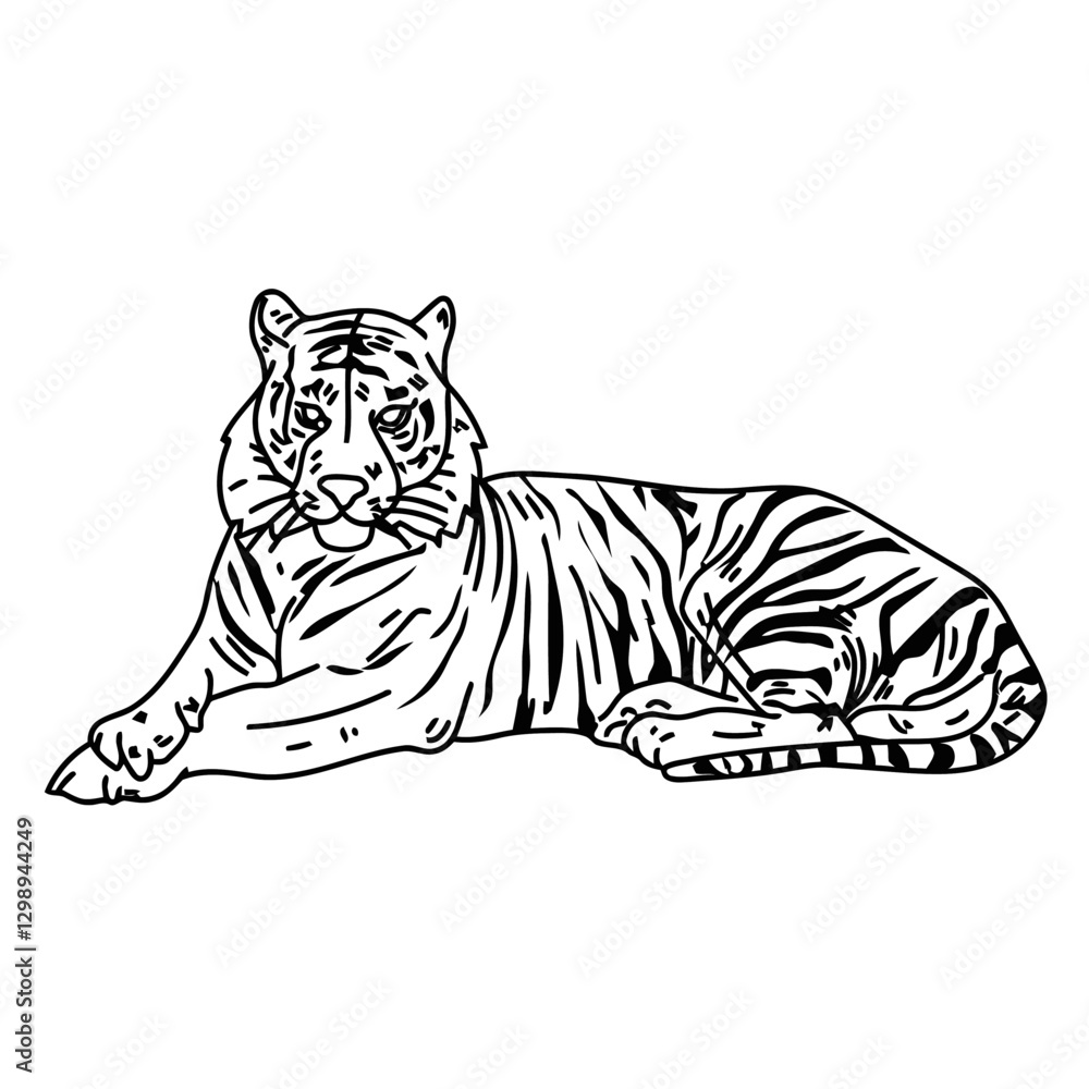 Fototapeta premium tiger stripe fur stroke.