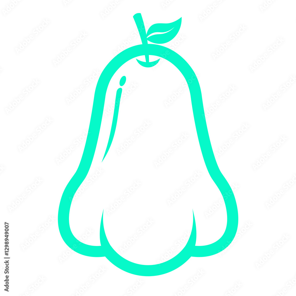 green rose apple design line icon green rose apple design line icon