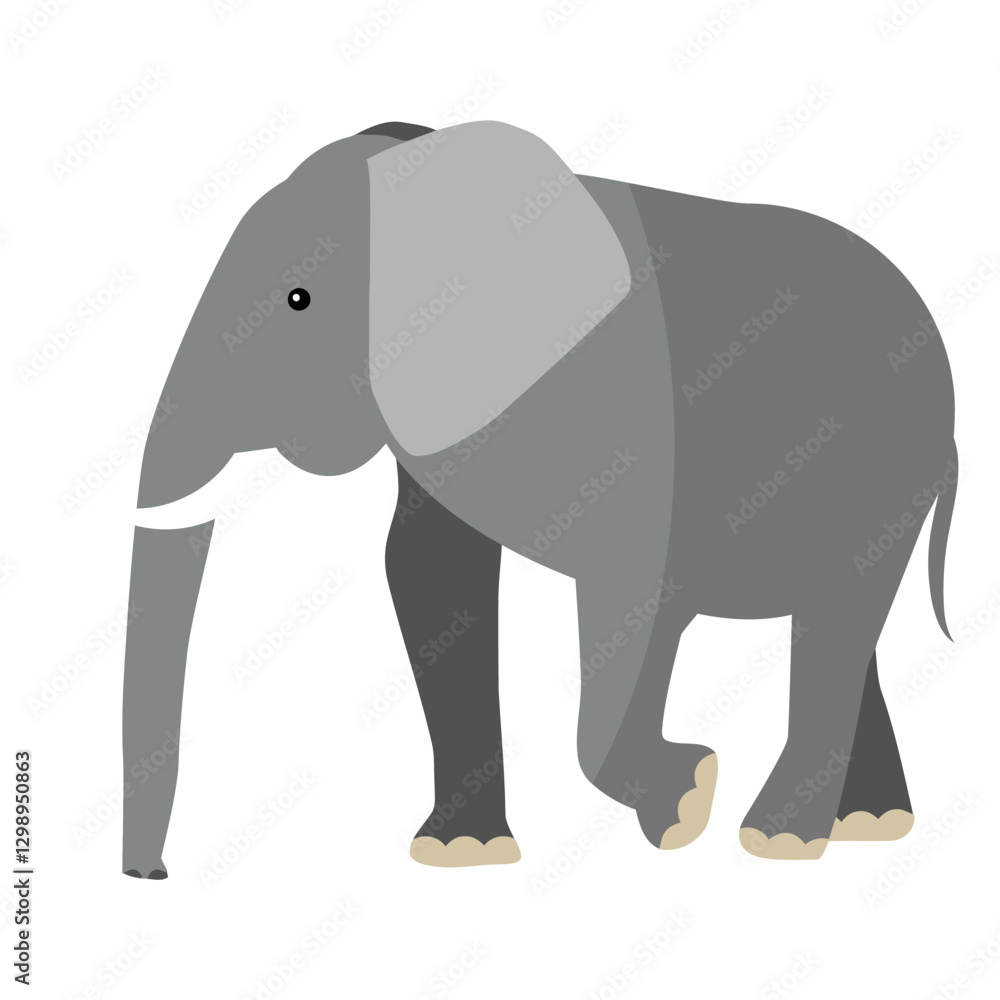 Elephant Illustration: A charming cartoon illustration of a majestic elephant, captured in a simplified, yet captivating, style. Perfect for educational materials or playful designs. Elephant Illustration: A charming cartoon illustration of a majestic elephant, captured in a simplified, yet captivating, style. Perfect for educational materials or playful designs.