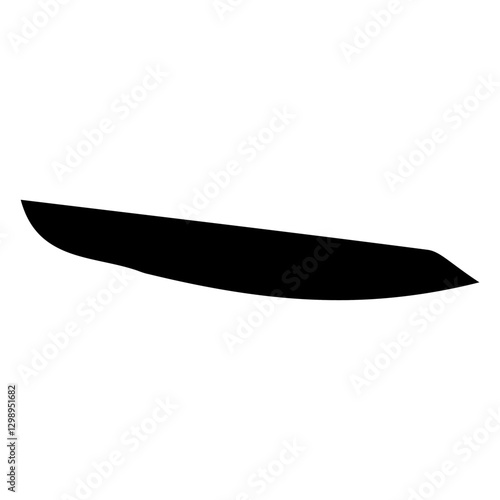 Elegant Black Shape: Minimalist black shape, clean lines and a stark aesthetic. evoking a sense of sleekness.