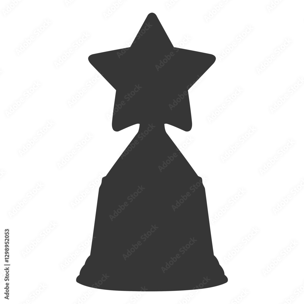 Silhouette of a Star Trophy: A simple yet powerful image of a star-shaped trophy, symbolizing achievement and recognition, stands out against the background. Silhouette of a Star Trophy: A simple yet powerful image of a star-shaped trophy, symbolizing achievement and recognition, stands out against the background.