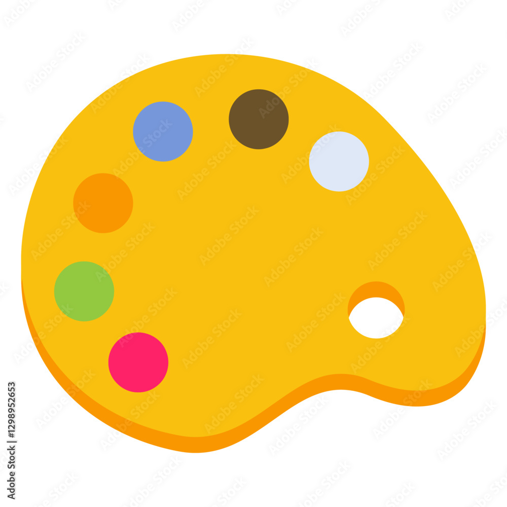 Fototapeta premium Palette of Colors: An artistic palette filled with an array of vibrant paint hues. This image is perfect for adding a touch of creativity to any project.