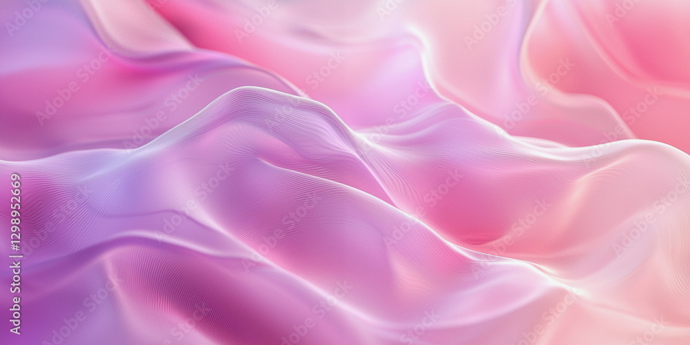 Fototapeta premium Abstract pink background. Satin pleats with a smooth gradient