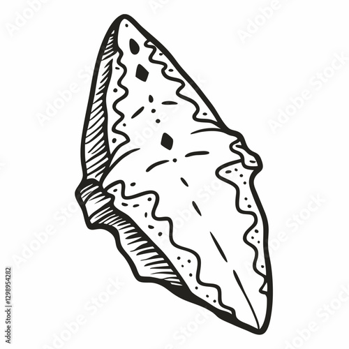 Hand Drawn Arrowhead Vector Illustration with Tribal Design Elements