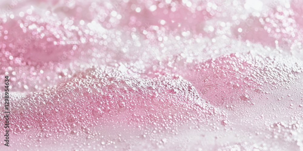 Fototapeta premium Abstract pink background. Champagne bubbles