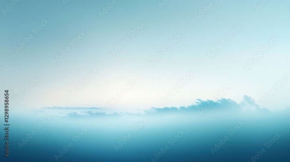 custom made wallpaper toronto digitalSerene blue sky with soft clouds creating a tranquil atmosphere over a calm horizon at dawn