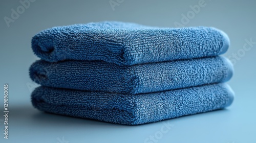 blue microfiber cloth for cleaning isolated,studio background