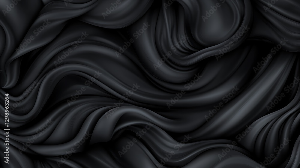 Obraz premium Elegant Abstract Silk Texture Background in Dark Shades with Smooth Flowing Fabric and Deep Shadows