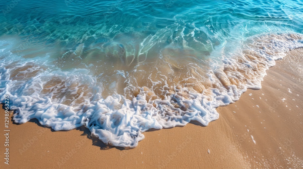 Waves gently lapping on a sandy beach Waves gently lapping on a sandy beach