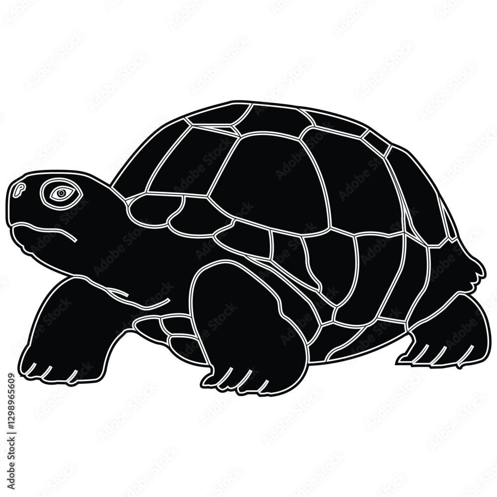 Tortoise outline vector illustration art book Tortoise outline vector illustration art book