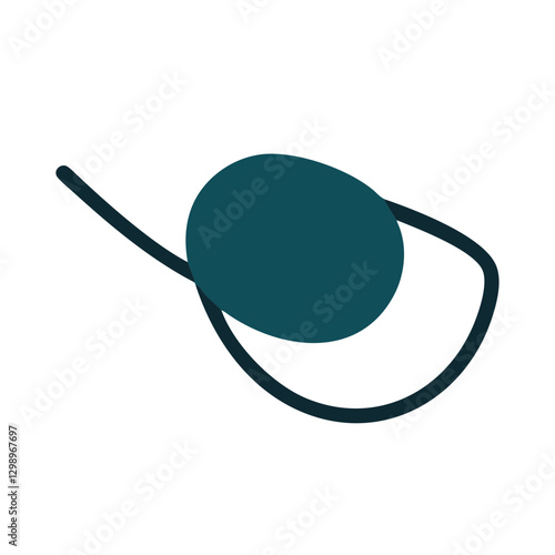 Abstract eyeglass frame outline representing vision and eyewear fashion design