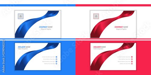 2 color simple & luxury business card design in any workplace