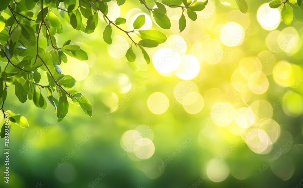 Fresh Green Leaves with Soft Bokeh Background Creating a Natural Atmosphere of Peace and Tranquility in the Heart of Nature Fresh Green Leaves with Soft Bokeh Background Creating a Natural Atmosphere of Peace and Tranquility in the Heart of Nature