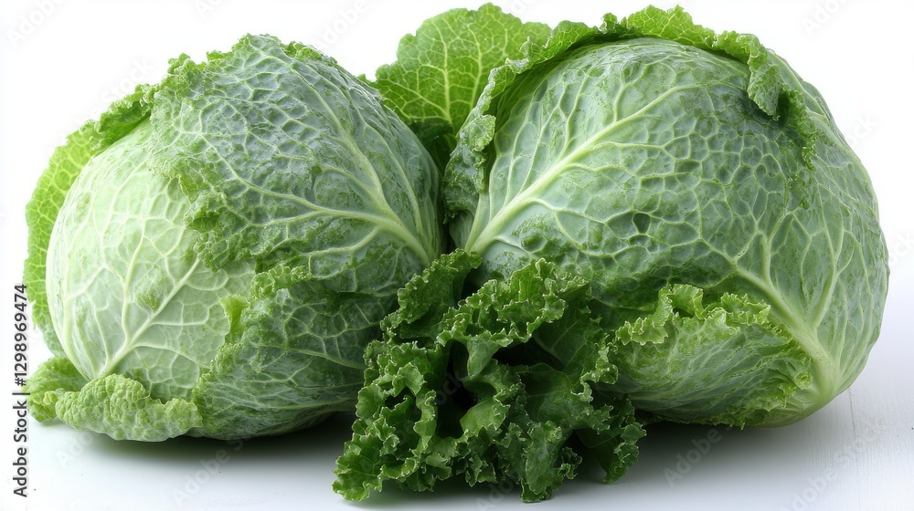 Fototapeta premium cabbage isolated,studio background