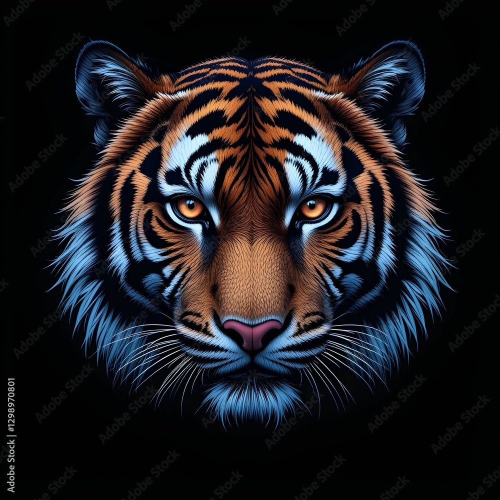 Fototapeta premium tiger head vector