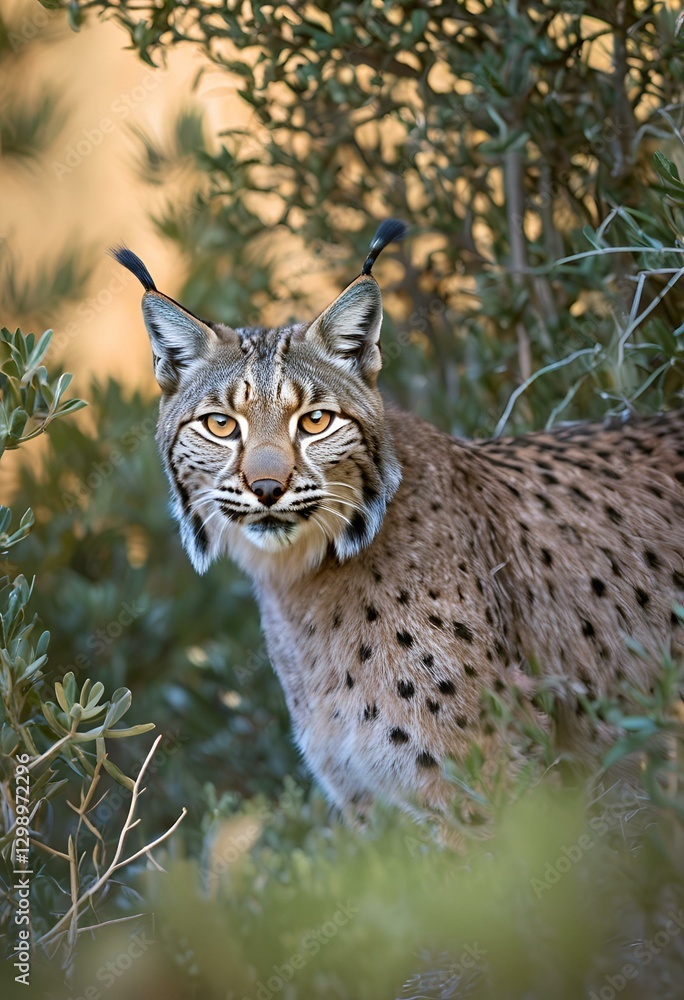 Fototapeta premium Iberian Lynx in the Underbrush