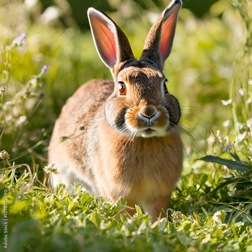 Fototapeta premium European Rabbit in a Meadow