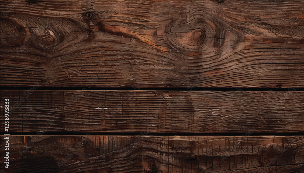 Fototapeta premium Dark wood texture. Wood background. Dark brown panel. 