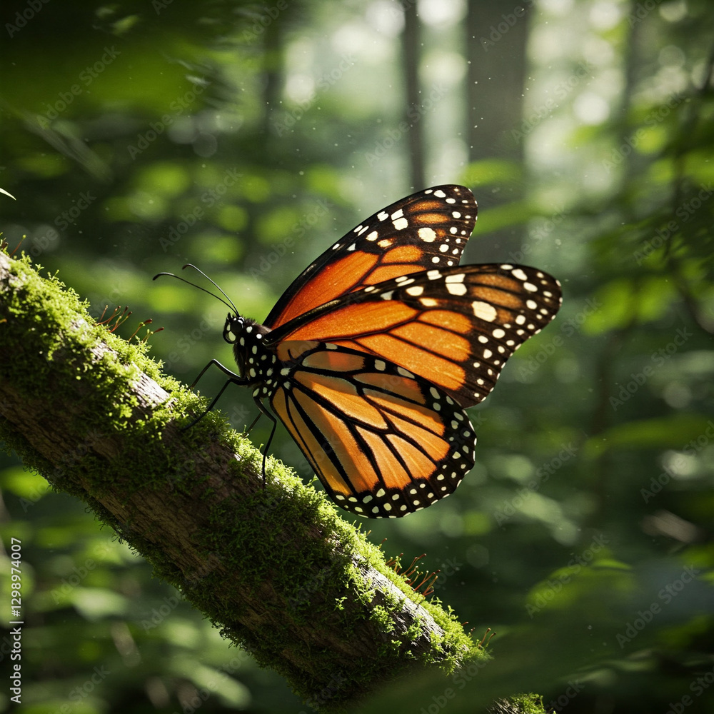 Fototapeta premium butterfly on a flower
