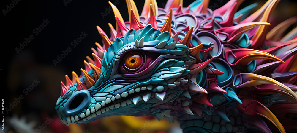 paper quilling Stegosaurus, ai generative paper quilling Stegosaurus, ai generative