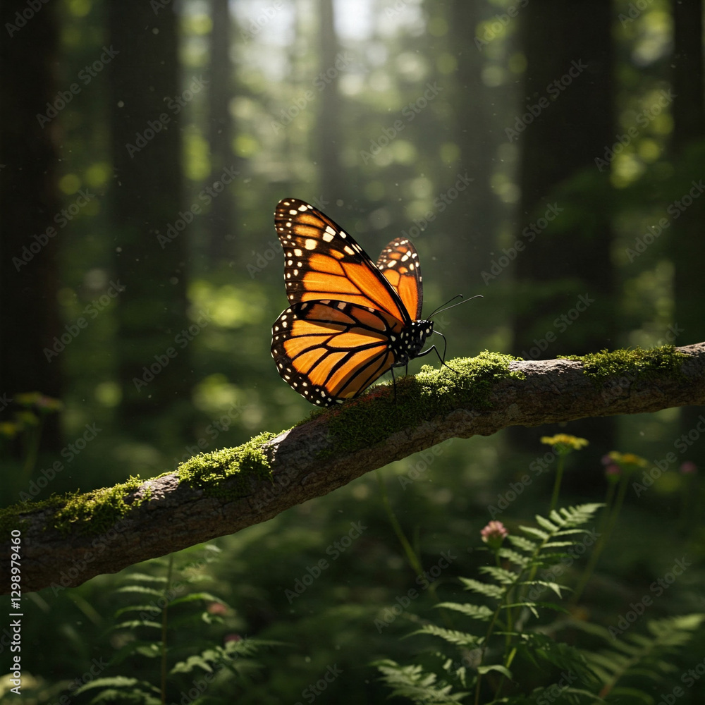 Fototapeta premium butterfly on a flower