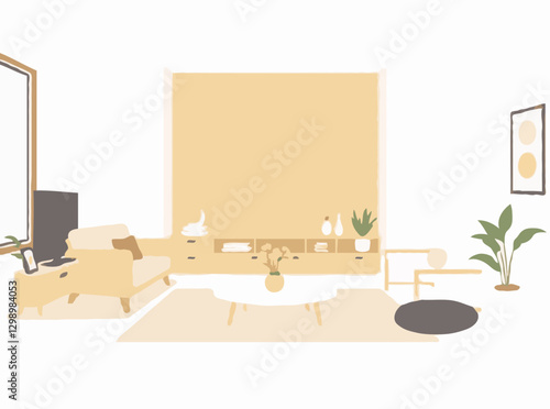Zen Minimalist Living Space with Decluttered Style