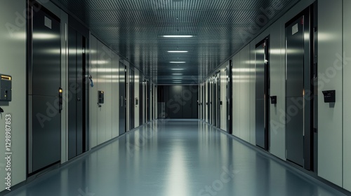 Modern Corridor in a Data Center Facility
