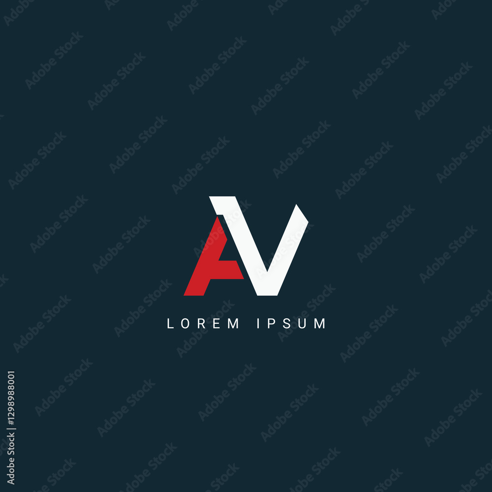 Minimal creative initial based AV logo and VA logo. Letter AV VA creative elegant monogram Minimal creative initial based AV logo and VA logo. Letter AV VA creative elegant monogram
