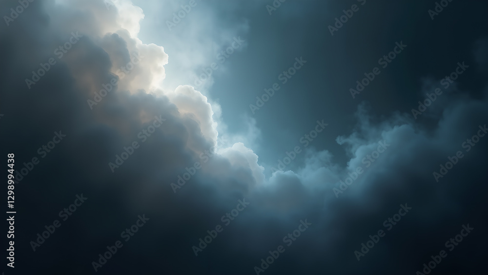 Fototapeta premium Dramatic Cloudscape, Celestial Light and Darkness
