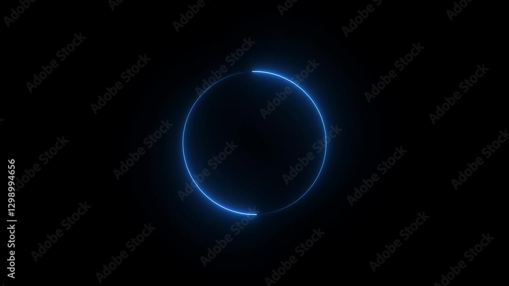 abstract circle icon animation, black background.and bright neon circle,4k video abstract circle icon animation, black background.and bright neon circle,4k video