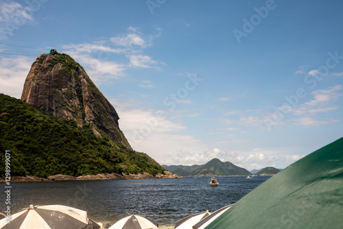 Sugarloaf Mountain as Viewed from Praia Vermelha in Rio de Janeiro