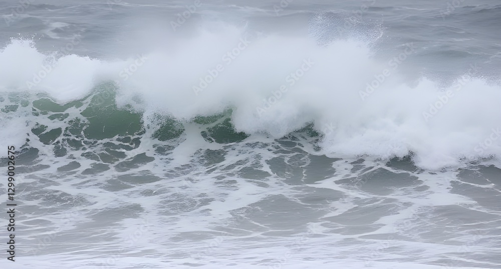 Obraz premium Strong winds and waves during a hurricane