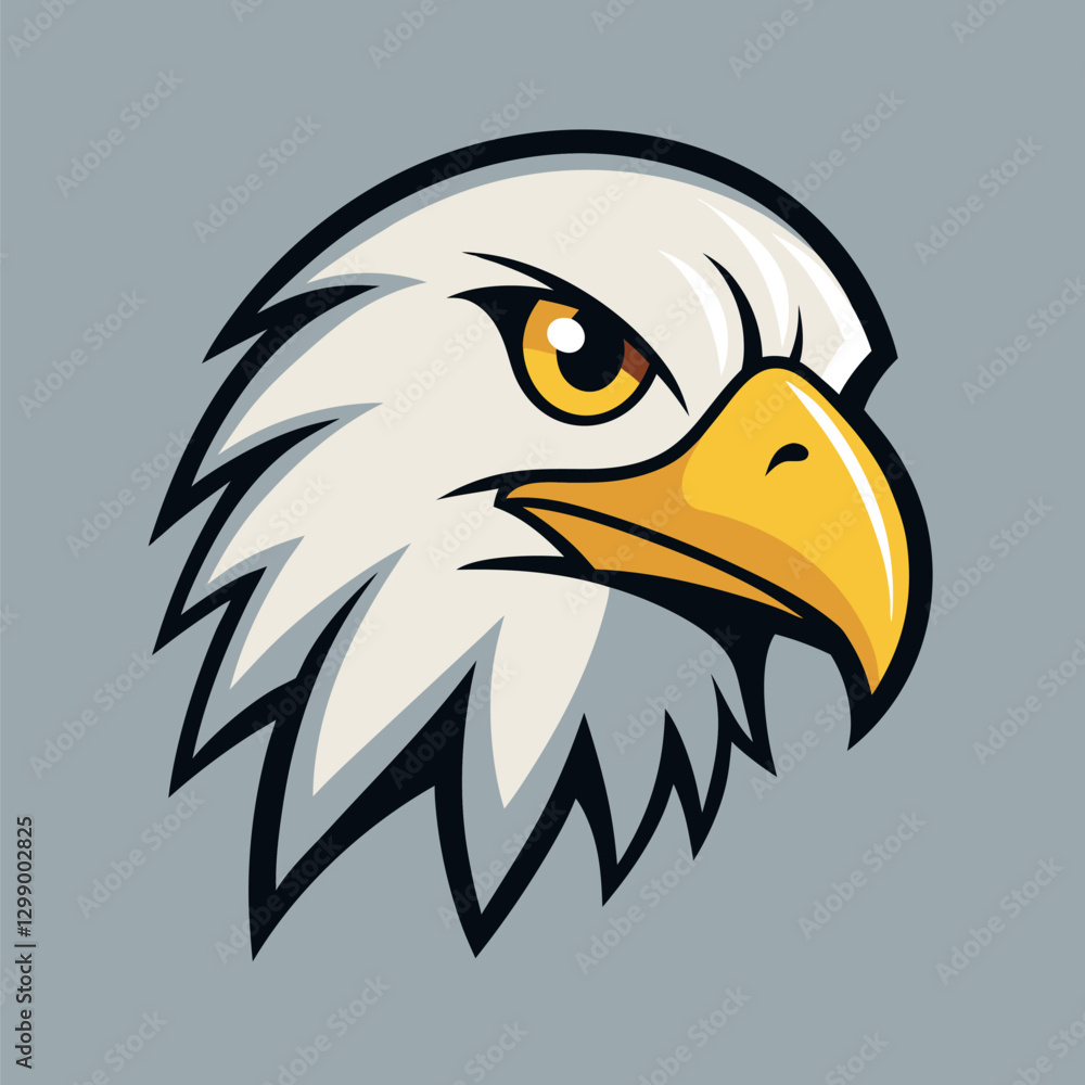 Obraz premium Eagle head mascot vector illustration isolated on white background.