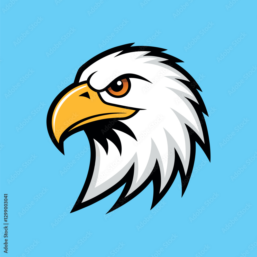 Obraz premium eagle head vector, icon vector illustration, eagle silhouette of a eagle isolated on a white background.