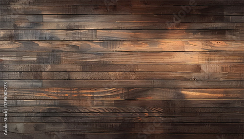 Wooden Plank Background with Natural Grain. Wooden wall. Wood texture. Dark wooden background with planks of wood.
