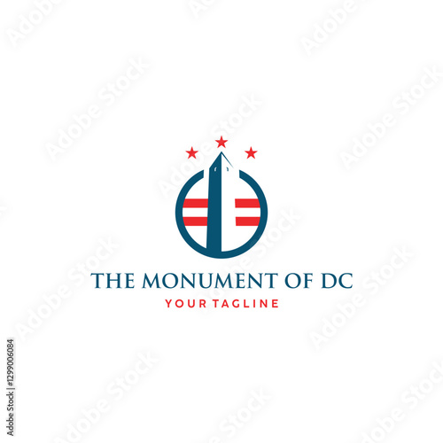 monument of washington dc logo design vector illustration