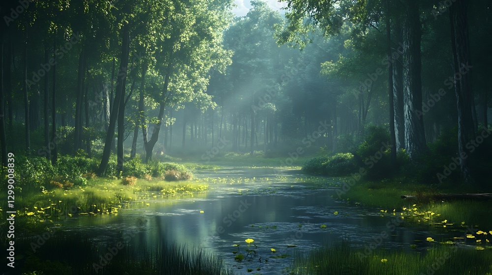 a river with trees and plants in the background a river with trees and plants in the background