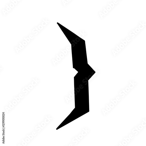 Magic right brace symbol in hand drawn style. Vector illustration isolated on white background. For typography, font, shop, logo, alphabet, sales, signboard, education, branding, presentation.