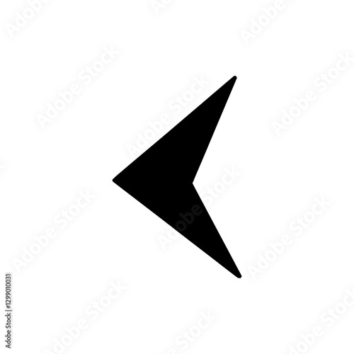 Magic Bold less than symbol in hand drawn style. Vector illustration isolated on white background. For typography, font, shop, logo, alphabet, sales, signboard, education, branding, presentation.