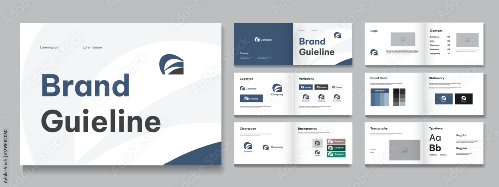 Brand Guideline Template, Landscape guideline layout brand guidelines presentation template Brand Guideline Template, Landscape guideline layout brand guidelines presentation template