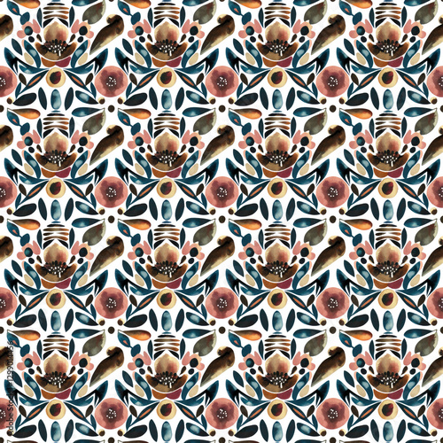 Modern  pattern with multicolor abstract shapes. Colorful abstract background.
