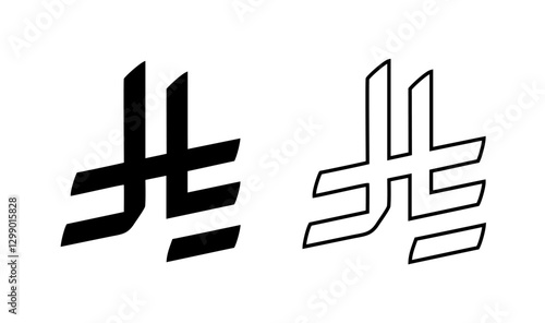 Saudi Arabia new official Riyal currency symbol transparent png. vector icon