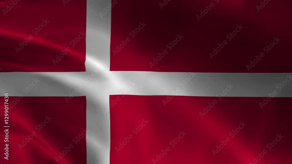flag of denmark waving in the air background animated video flag of denmark waving in the air background animated video
