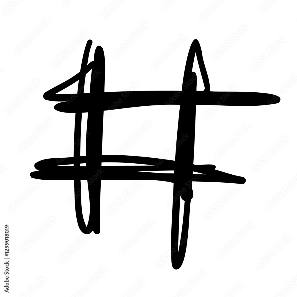 Handwritten pound key symbol in hand drawn style. Vector illustration isolated on white background. Typography, font, shop, logo, alphabet, sales, signboard, education, branding, presentation. Handwritten pound key symbol in hand drawn style. Vector illustration isolated on white background. Typography, font, shop, logo, alphabet, sales, signboard, education, branding, presentation.