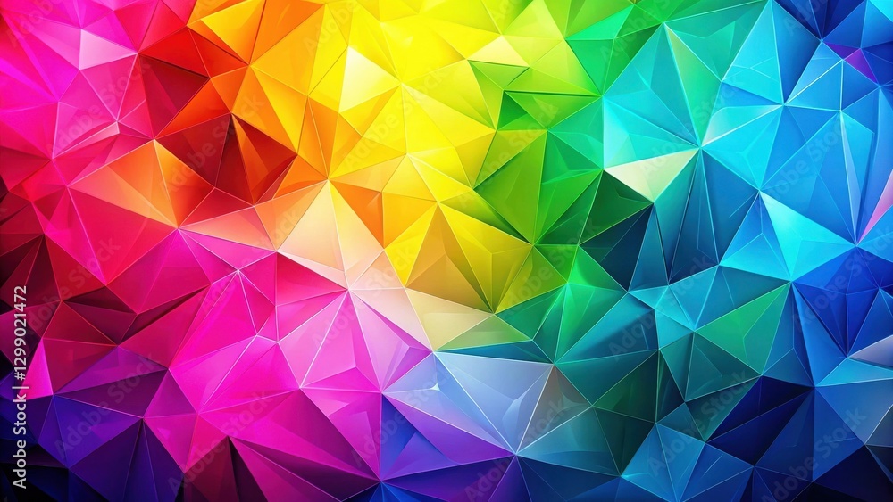 Vibrant Spectrum of Interlocking Geometric Triangles Forming a Colorful Abstract Background Vibrant Spectrum of Interlocking Geometric Triangles Forming a Colorful Abstract Background