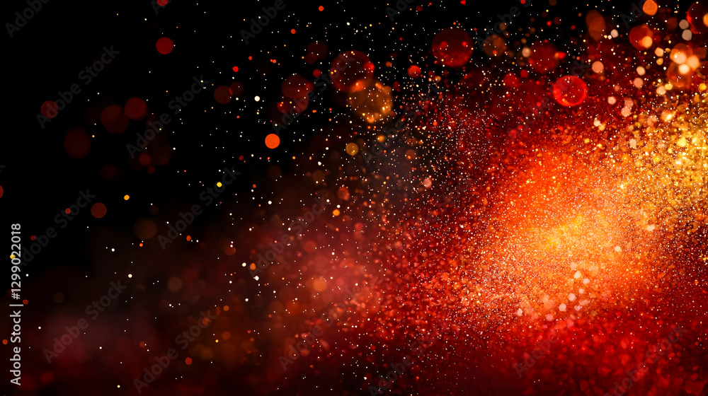 Abstract Orange And Red Bokeh Glitter Particle Light Effect Background Abstract Orange And Red Bokeh Glitter Particle Light Effect Background